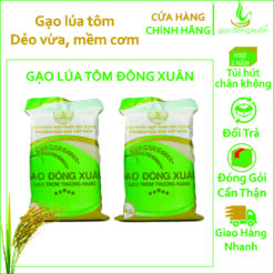 10kg Gạo Đông Xuân Lúa Tôm Dẻo Vừa Mềm Cơm Thơm Vừa