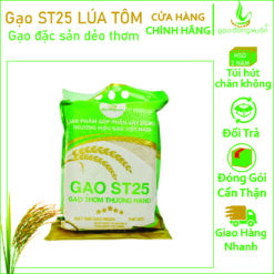 10kg Gạo ST25 lúa tôm hữu cơ vụ mới